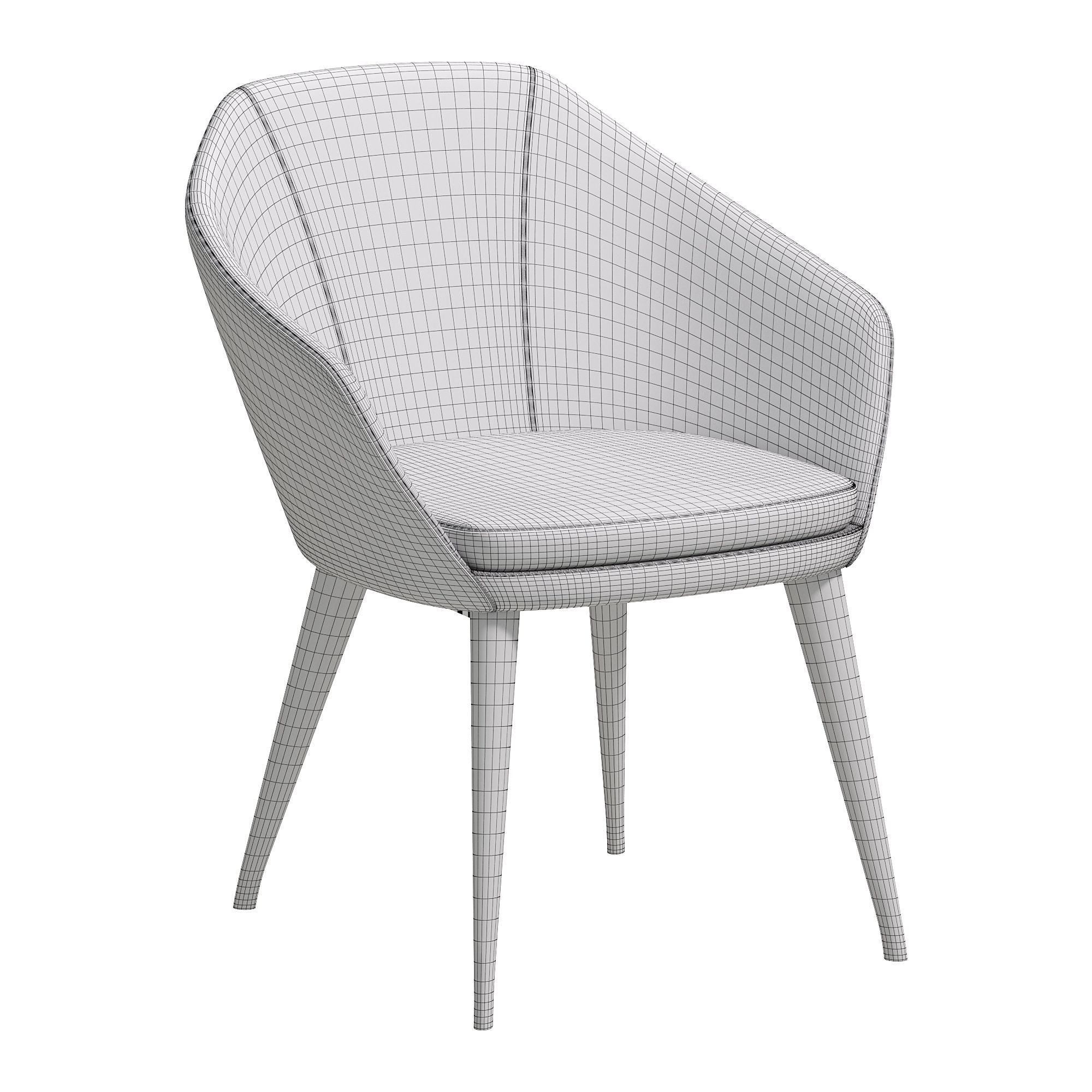 Gayac armchair by collinet-sieges 3D model_3