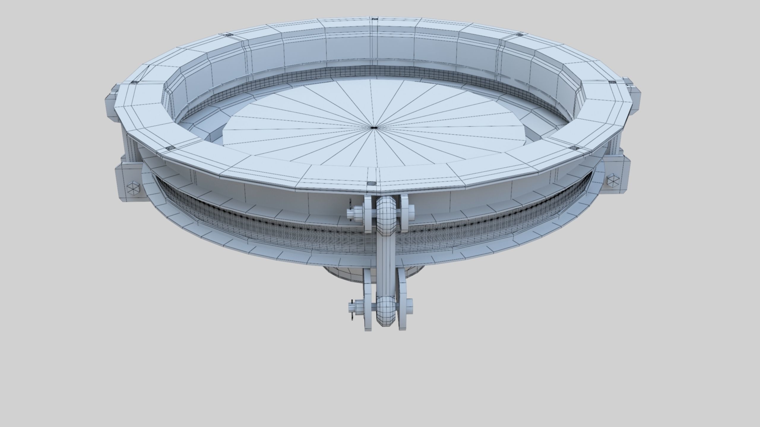 Rotoflow Silo Discharger - Wheat Grain Flour Milling Machine Low-poly 3D model_28