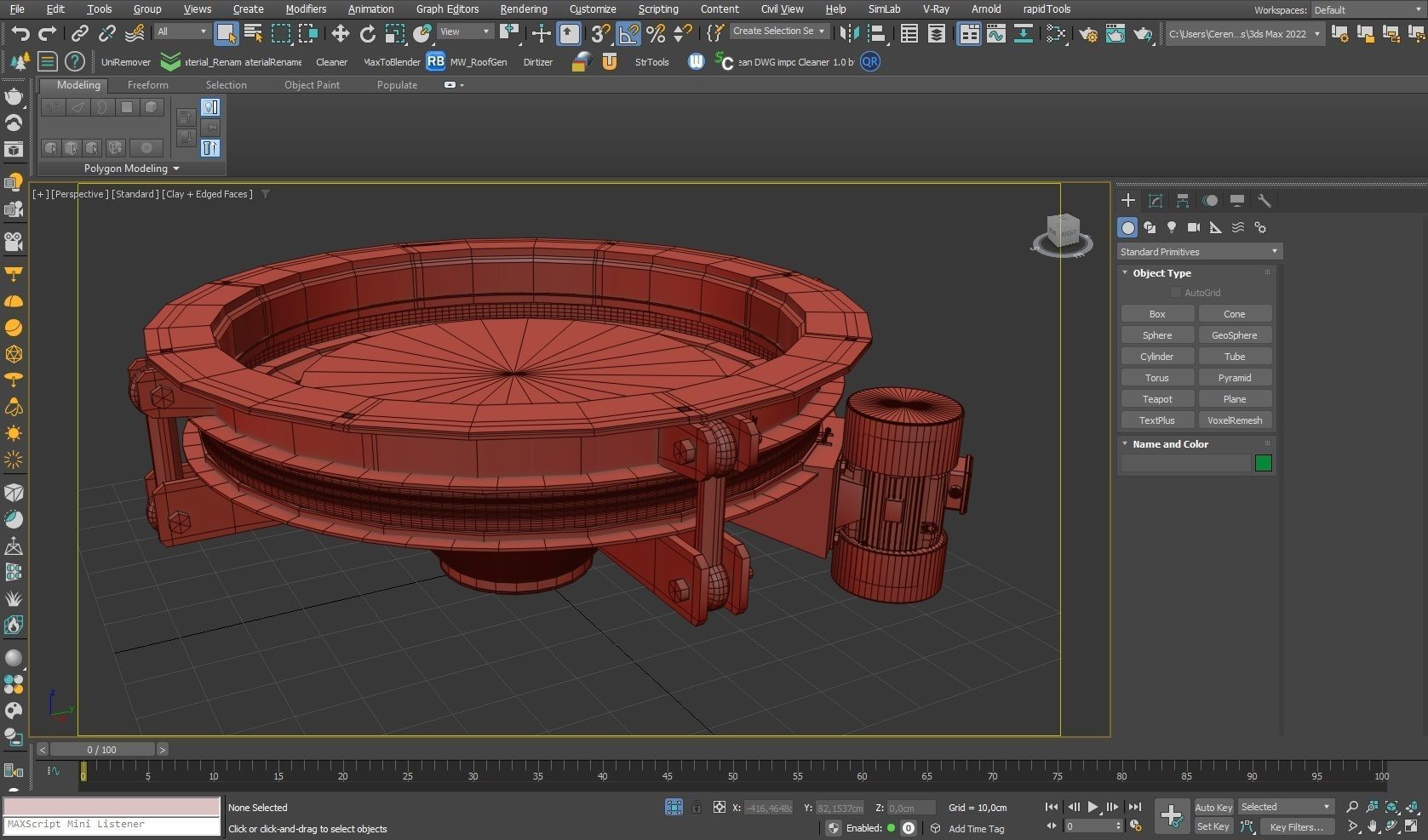 Rotoflow Silo Discharger - Wheat Grain Flour Milling Machine Low-poly 3D model_12