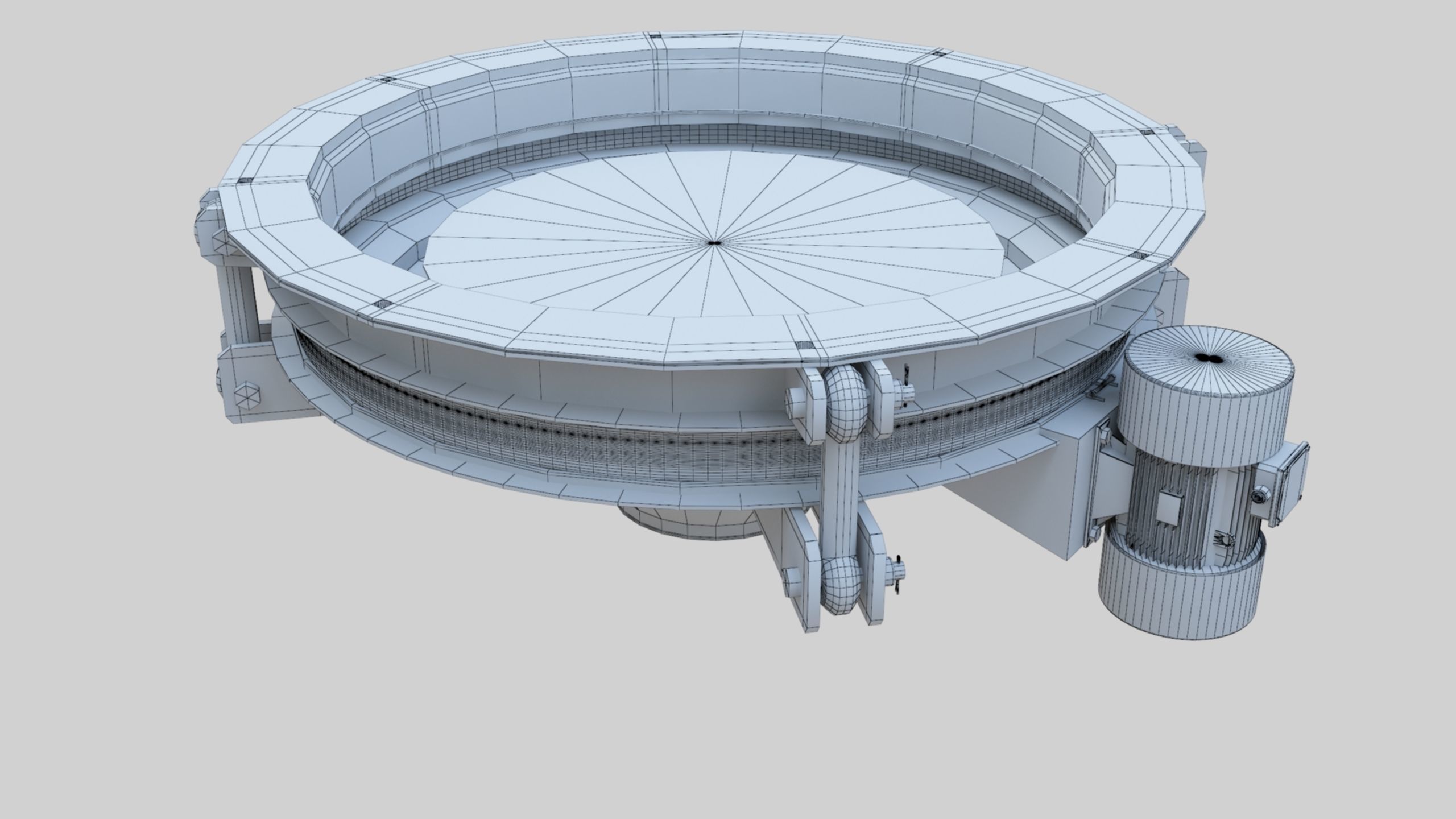 Rotoflow Silo Discharger - Wheat Grain Flour Milling Machine Low-poly 3D model_6