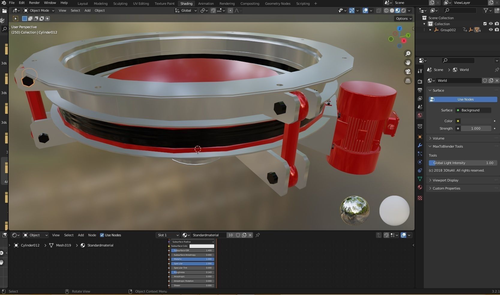Rotoflow Silo Discharger - Wheat Grain Flour Milling Machine Low-poly 3D model_11