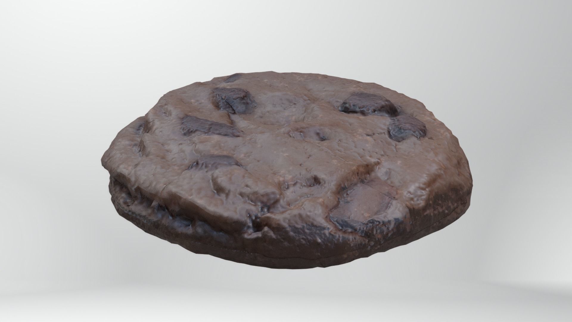 Chocolate Cookie Low-poly 3D model_3