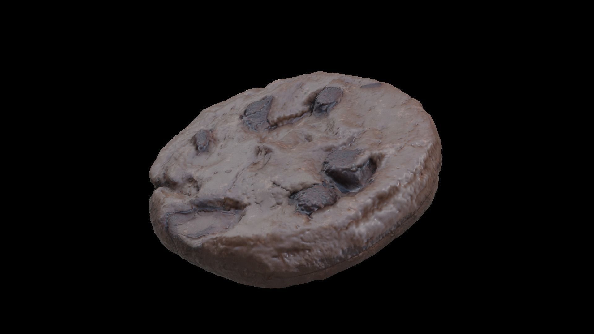 Chocolate Cookie Low-poly 3D model_10