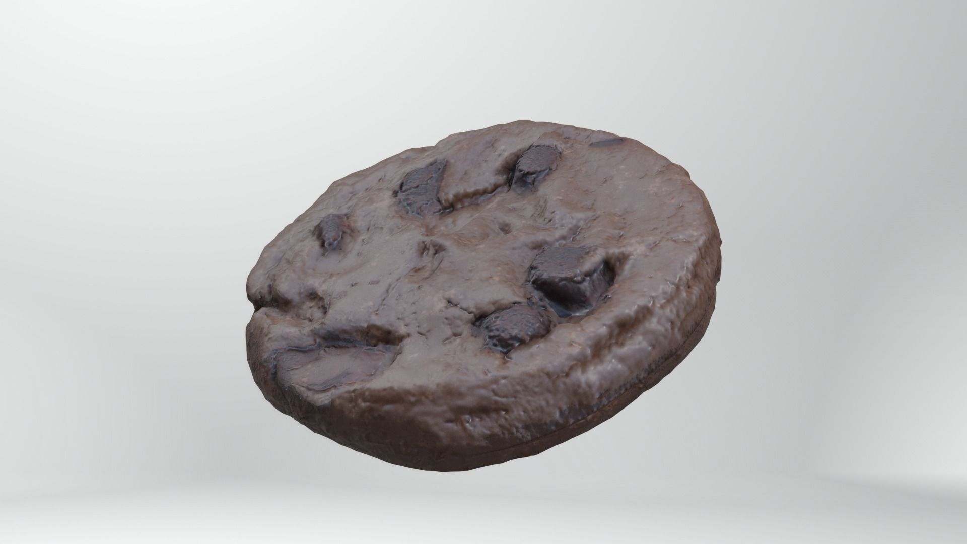 Chocolate Cookie Low-poly 3D model_16