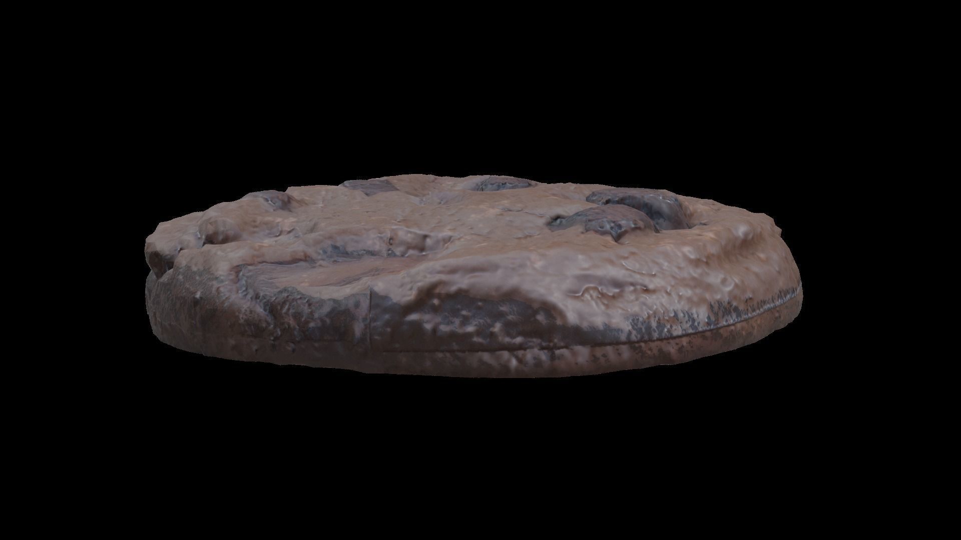 Chocolate Cookie Low-poly 3D model_14