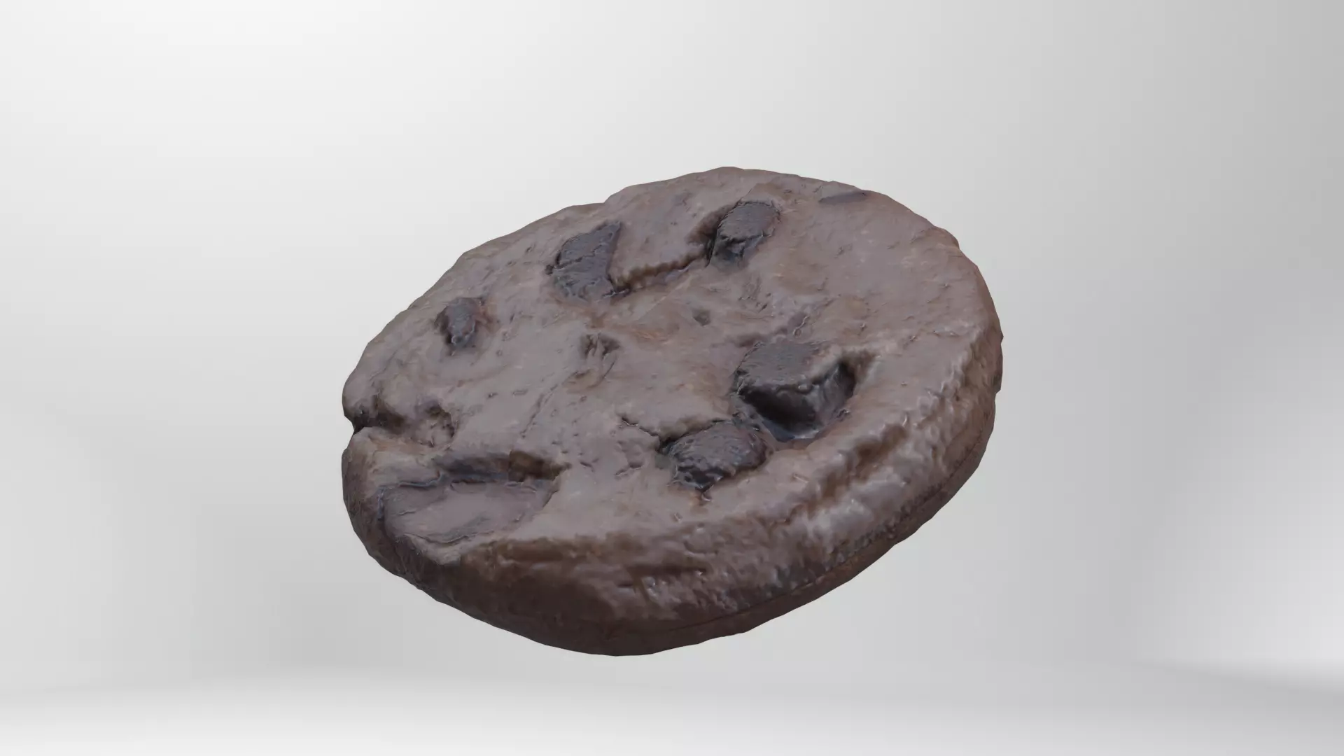 Chocolate Cookie Low-poly 3D model_0