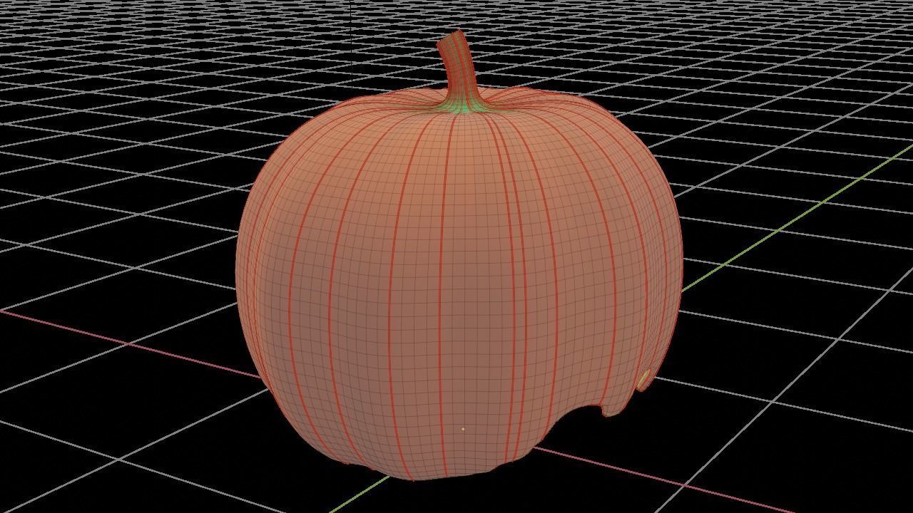 Halloween Skull Pumpkin 3D model_5