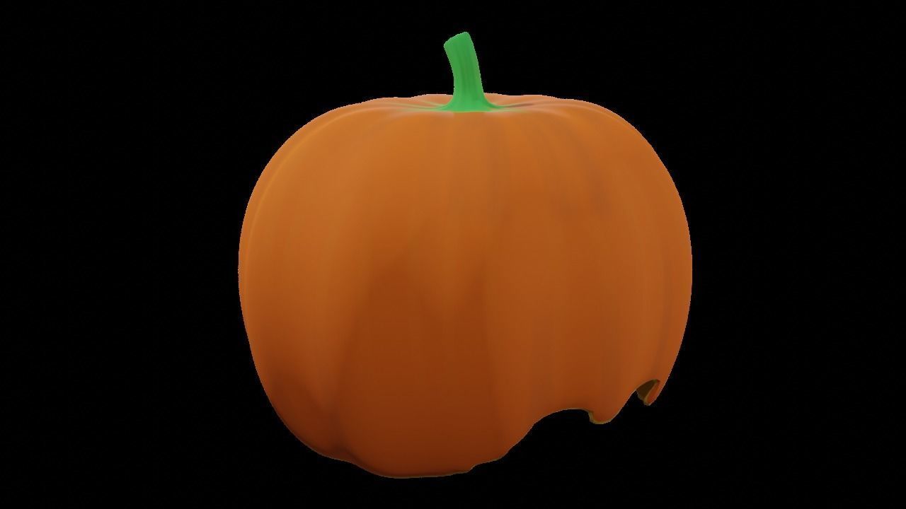 Halloween Skull Pumpkin 3D model_2