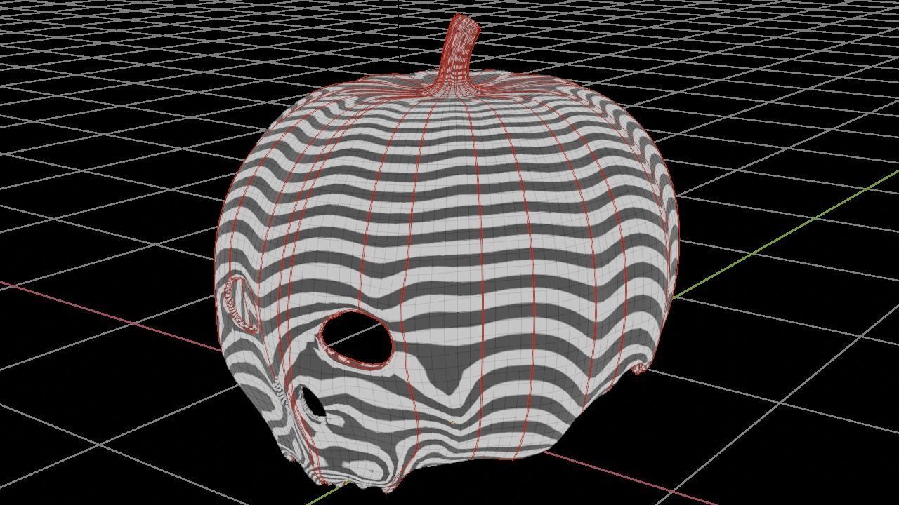 Halloween Skull Pumpkin 3D model_6