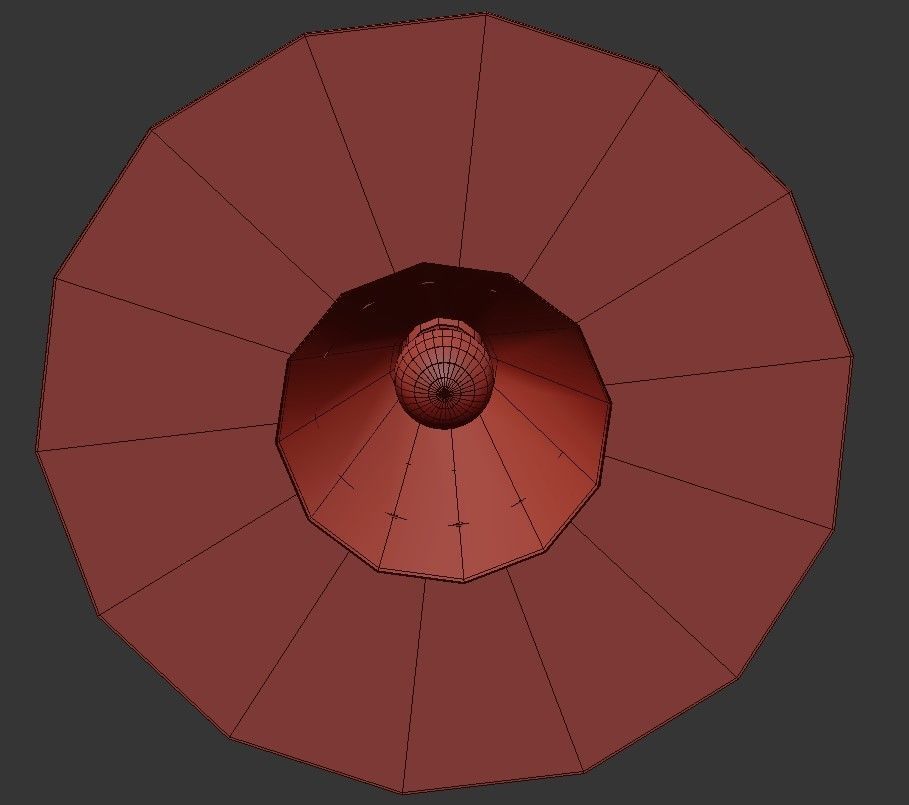 Cymbal modern pendant light with clear glass shade 3D model_1