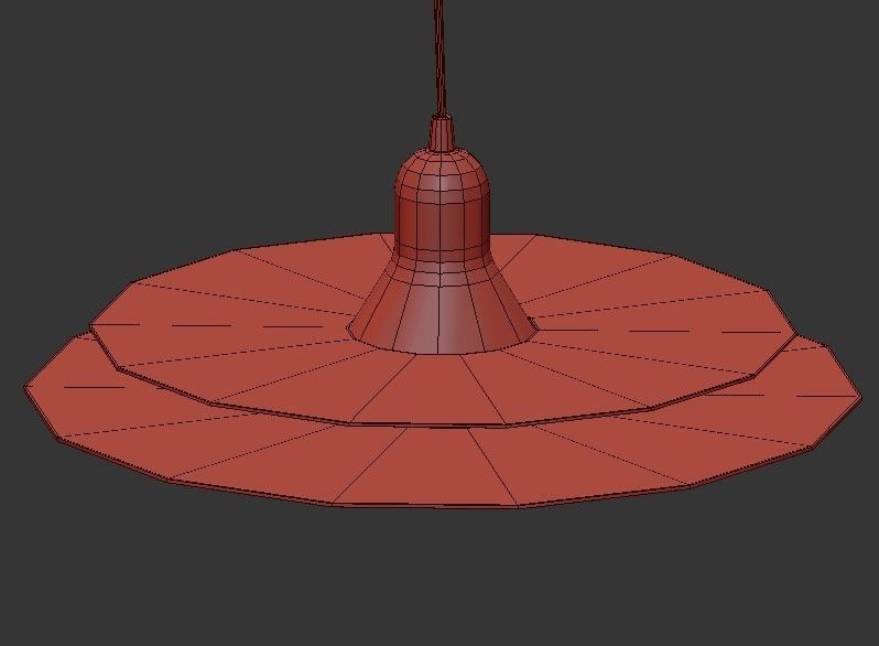 Cymbal modern pendant light with clear glass shade 3D model_3