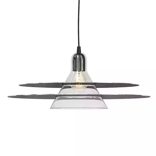 Cymbal modern pendant light with clear glass shade