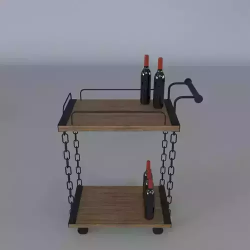 Chain Wine Trolley 3D model