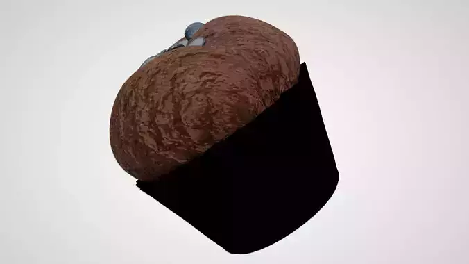 Chocolate Muffin Low-poly 3D model