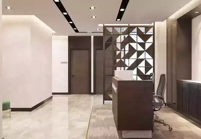 Office Scene 04 3D Model