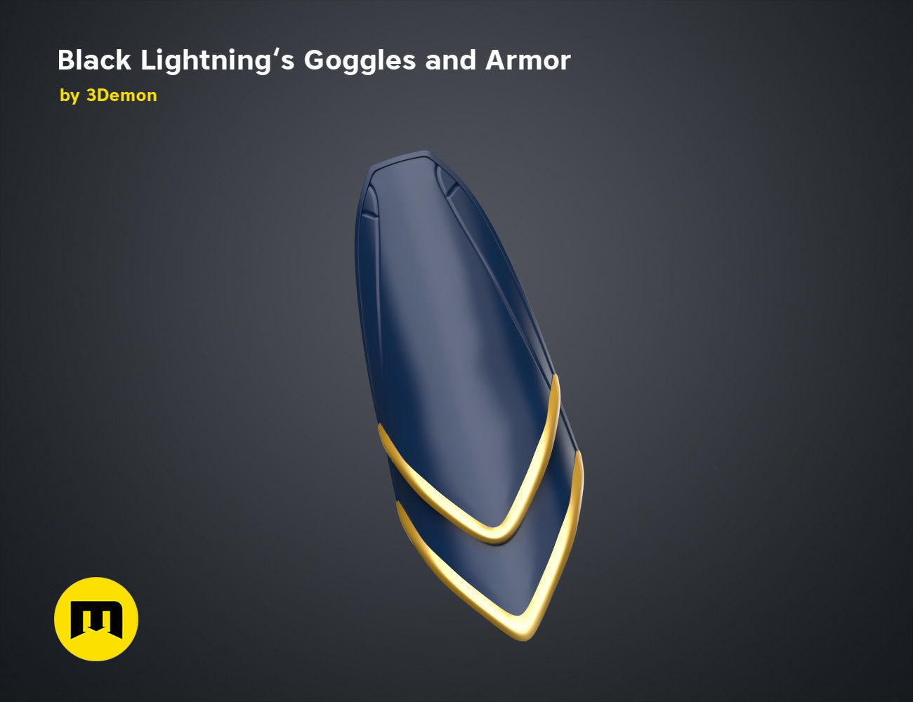 Black Lightning - Goggles and Armor 3D print model_27
