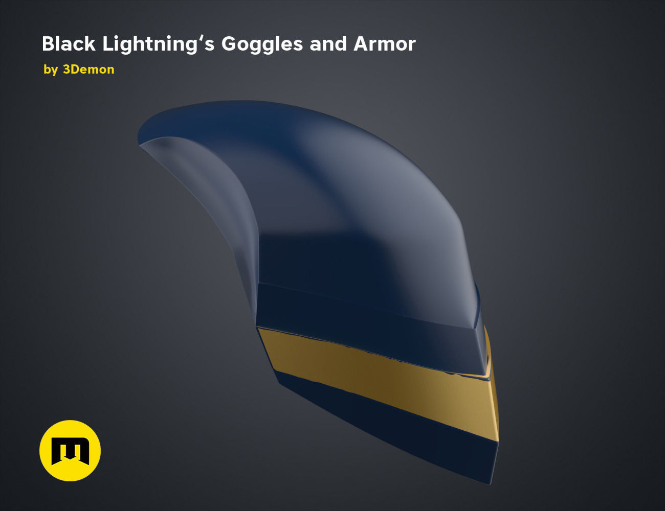 Black Lightning - Goggles and Armor 3D print model_26