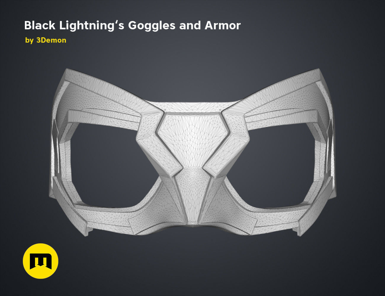 Black Lightning - Goggles and Armor 3D print model_11
