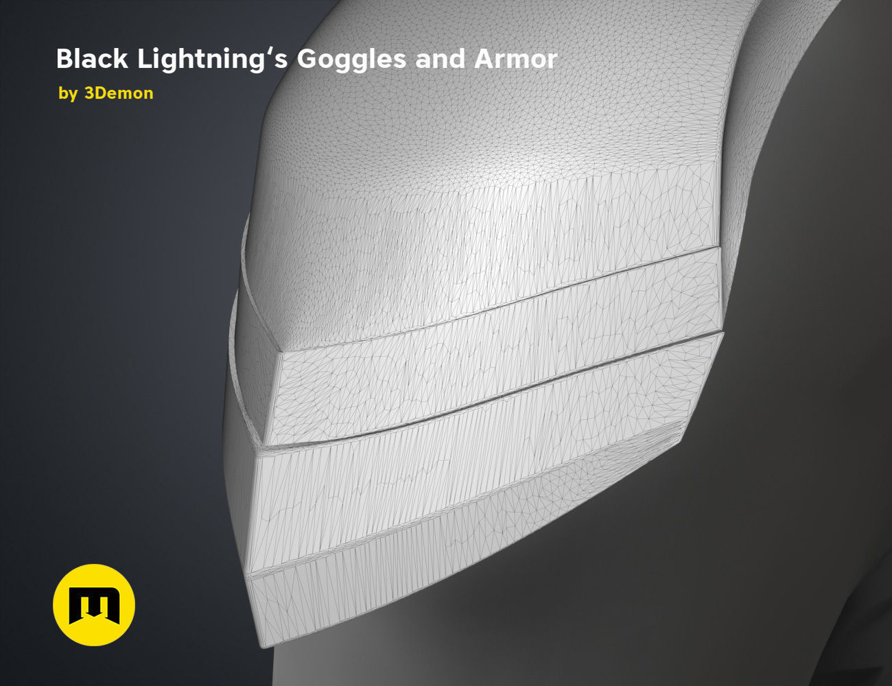 Black Lightning - Goggles and Armor 3D print model_19