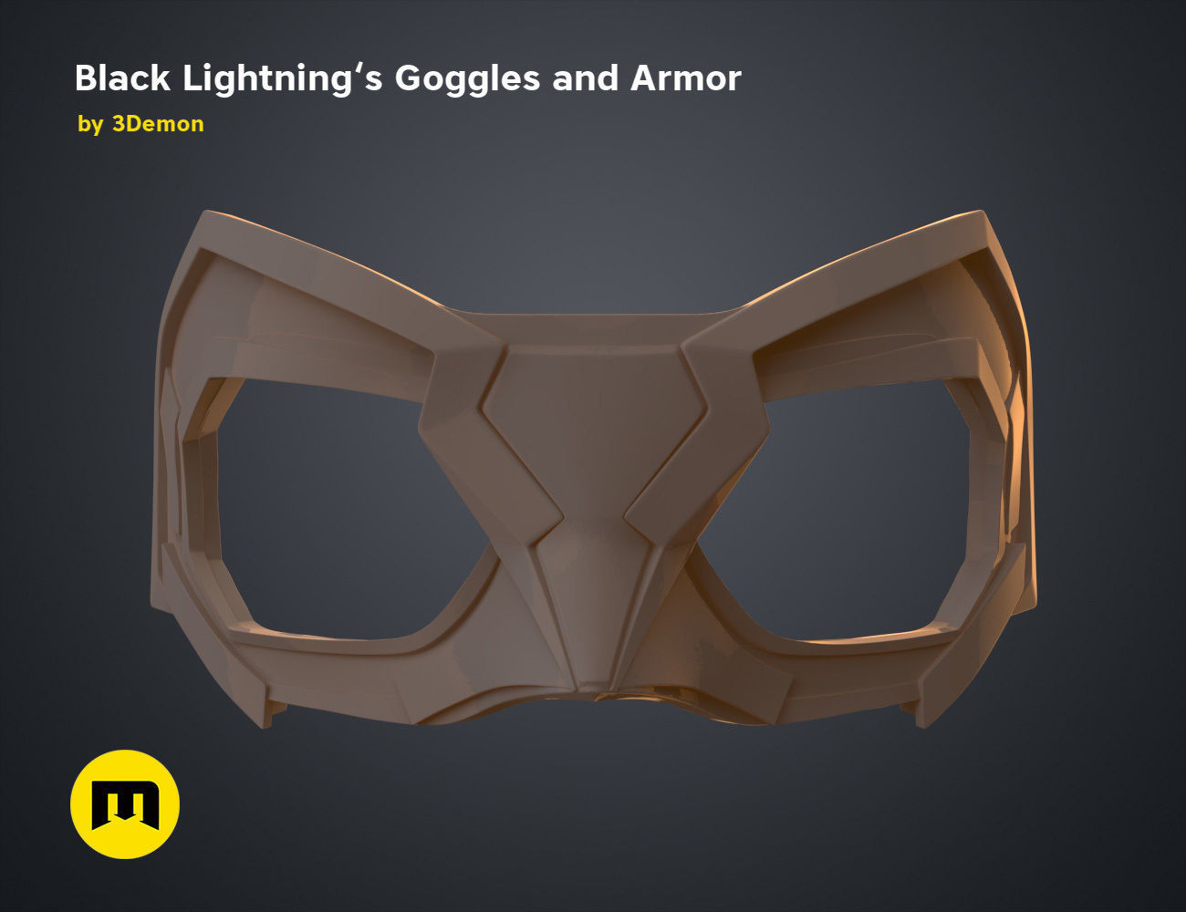 Black Lightning - Goggles and Armor 3D print model_10