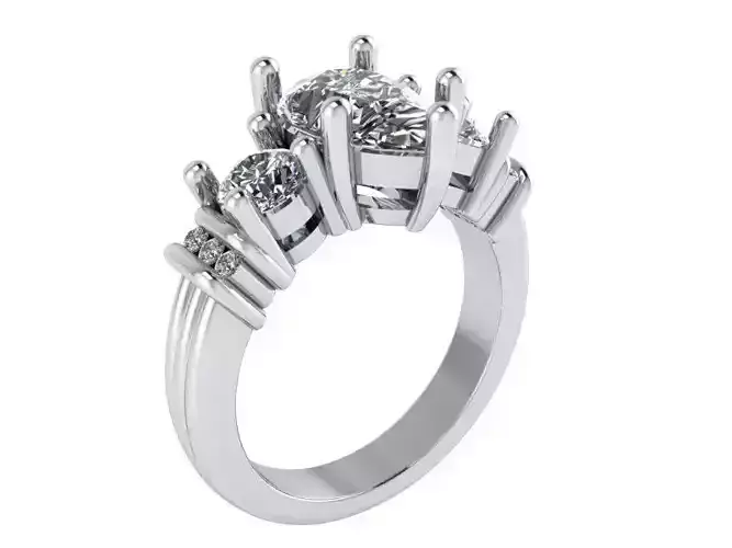 5-Stone Diamond ring 2218 3D print model