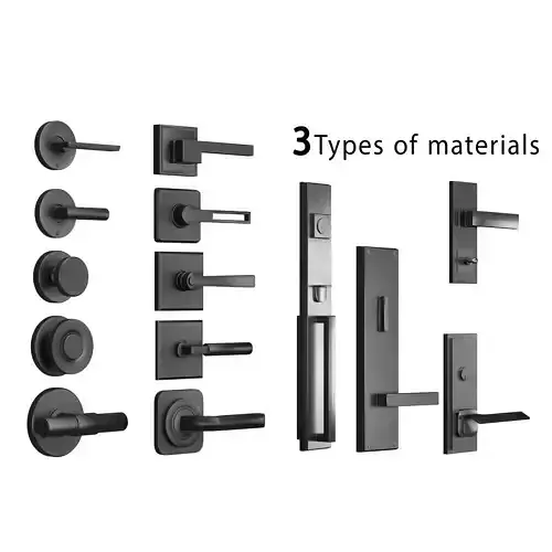 Door handle modern - collection 01 3D model