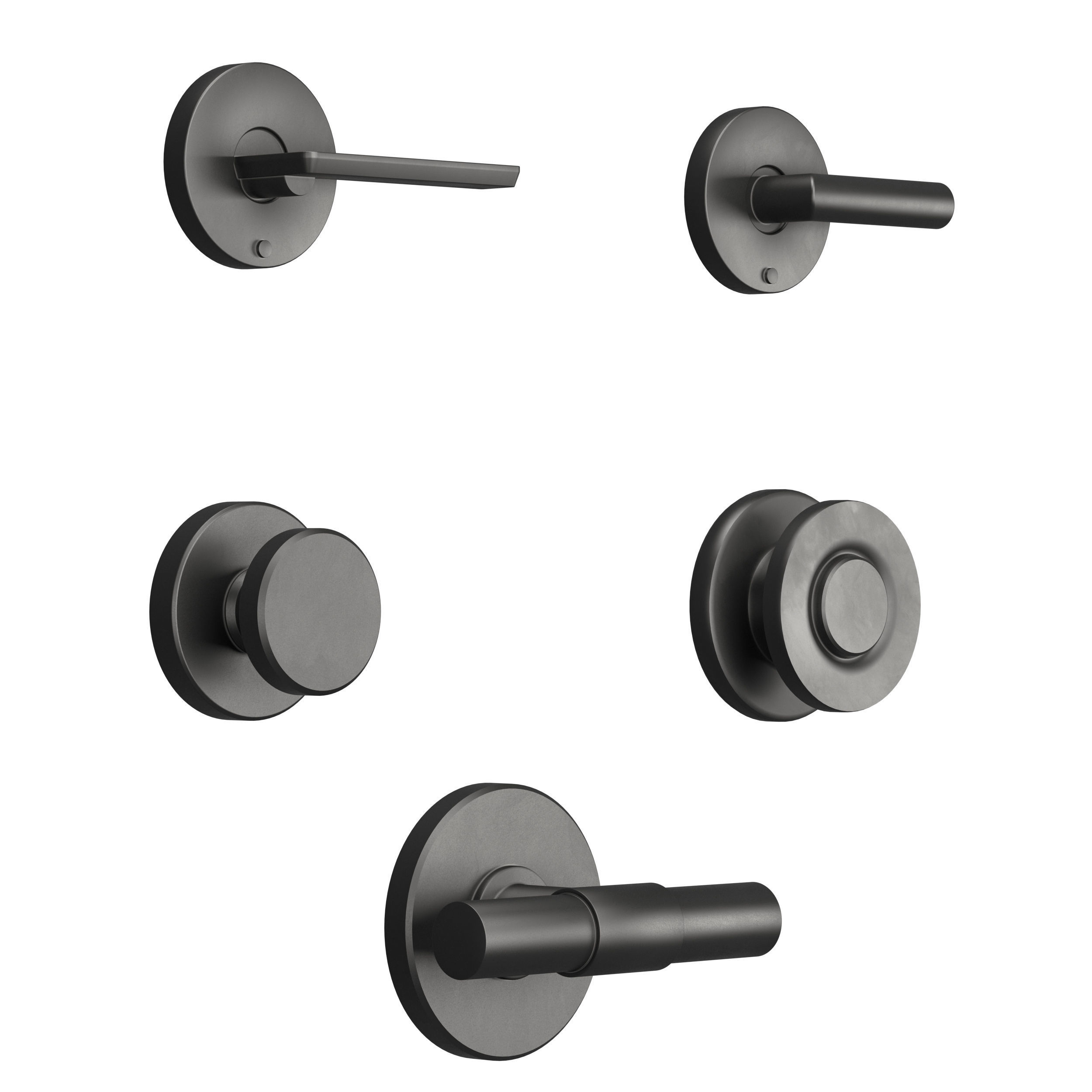 Door handle modern - collection 01 3D model_7