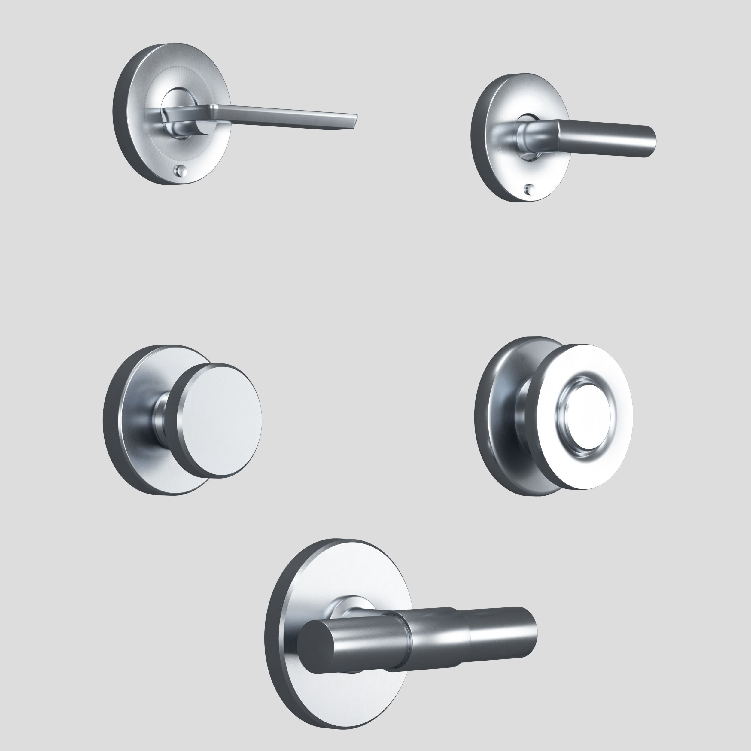 Door handle modern - collection 01 3D model_9