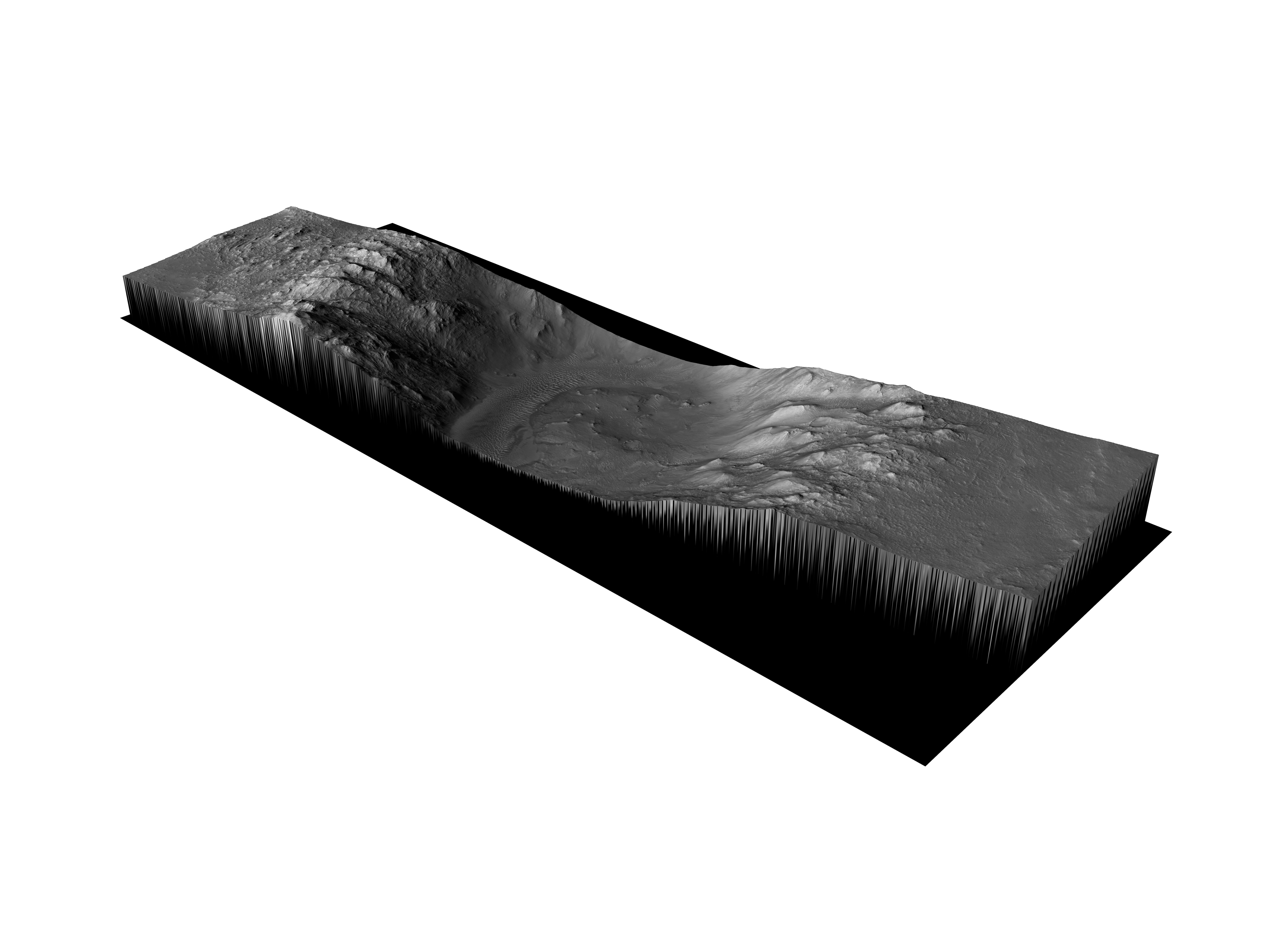 MARS VR - Mazamba Crater in Thaumasia Planum 3D model_0
