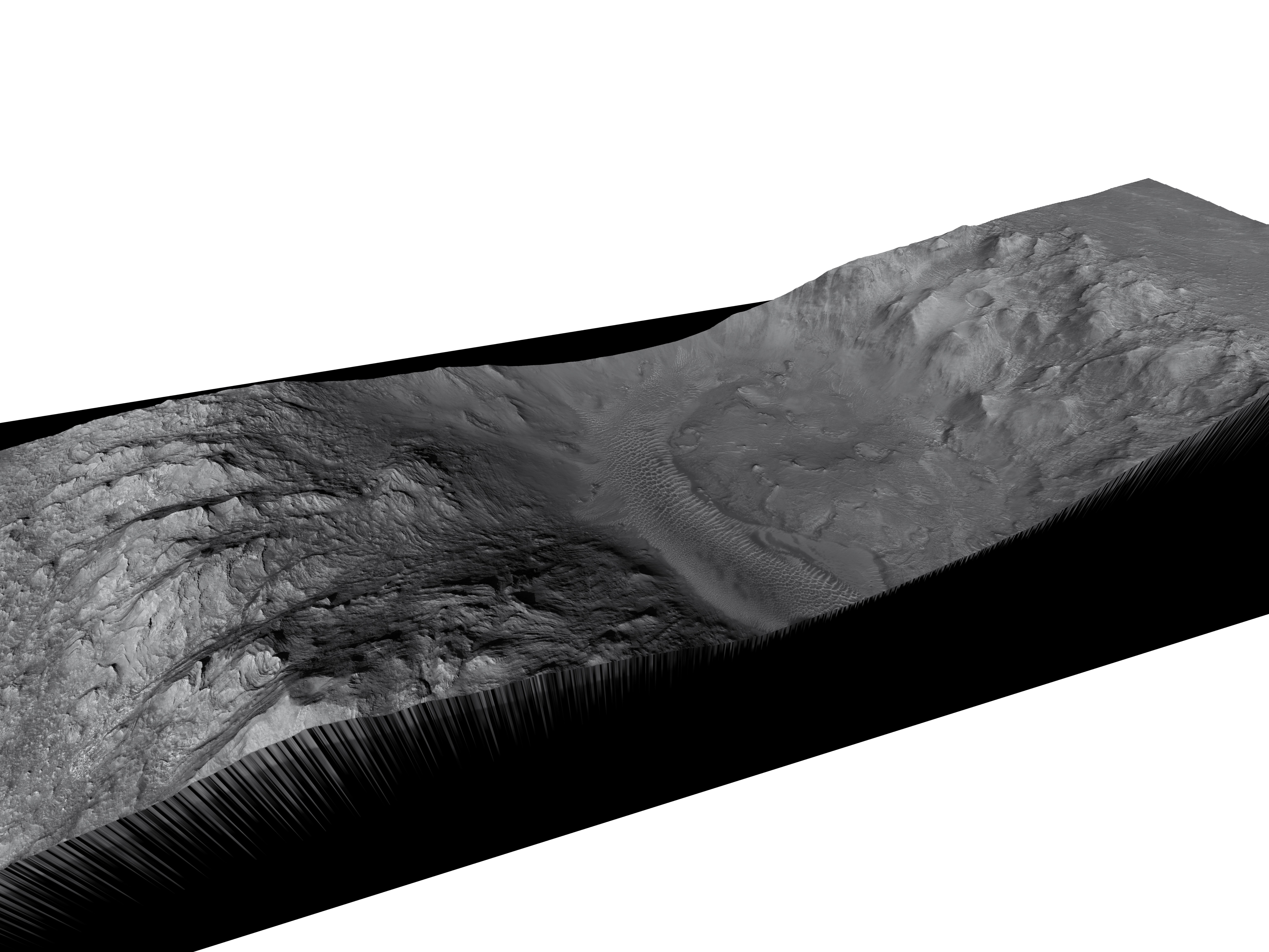 MARS VR - Mazamba Crater in Thaumasia Planum 3D model_2