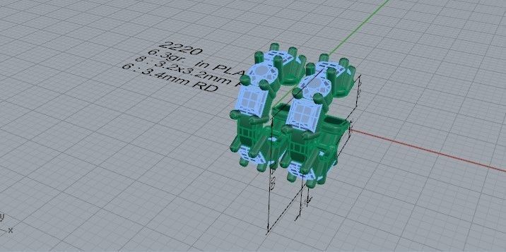 Earring with Diamond stones 2220 3D print model 3D print model_5