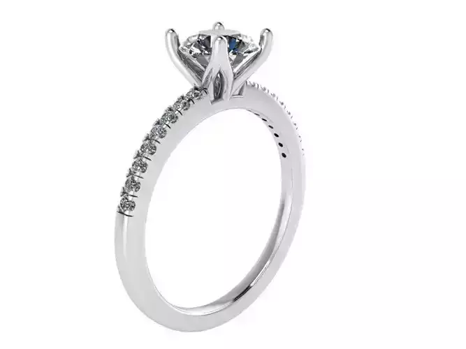 Round diamond ring 2221 3D print model