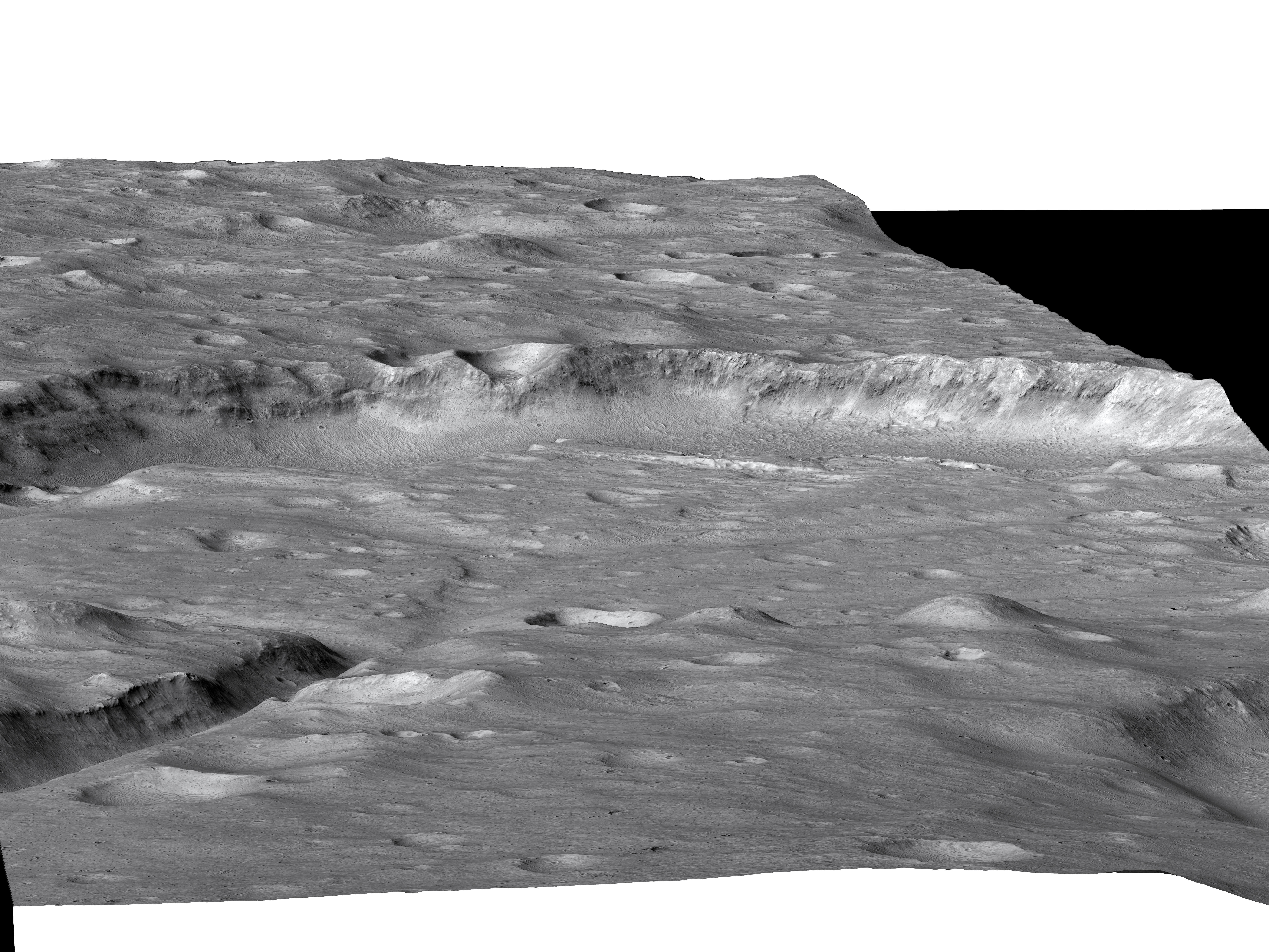 MARS VR - Crater Filled By Deltaic Deposits 3D model_1