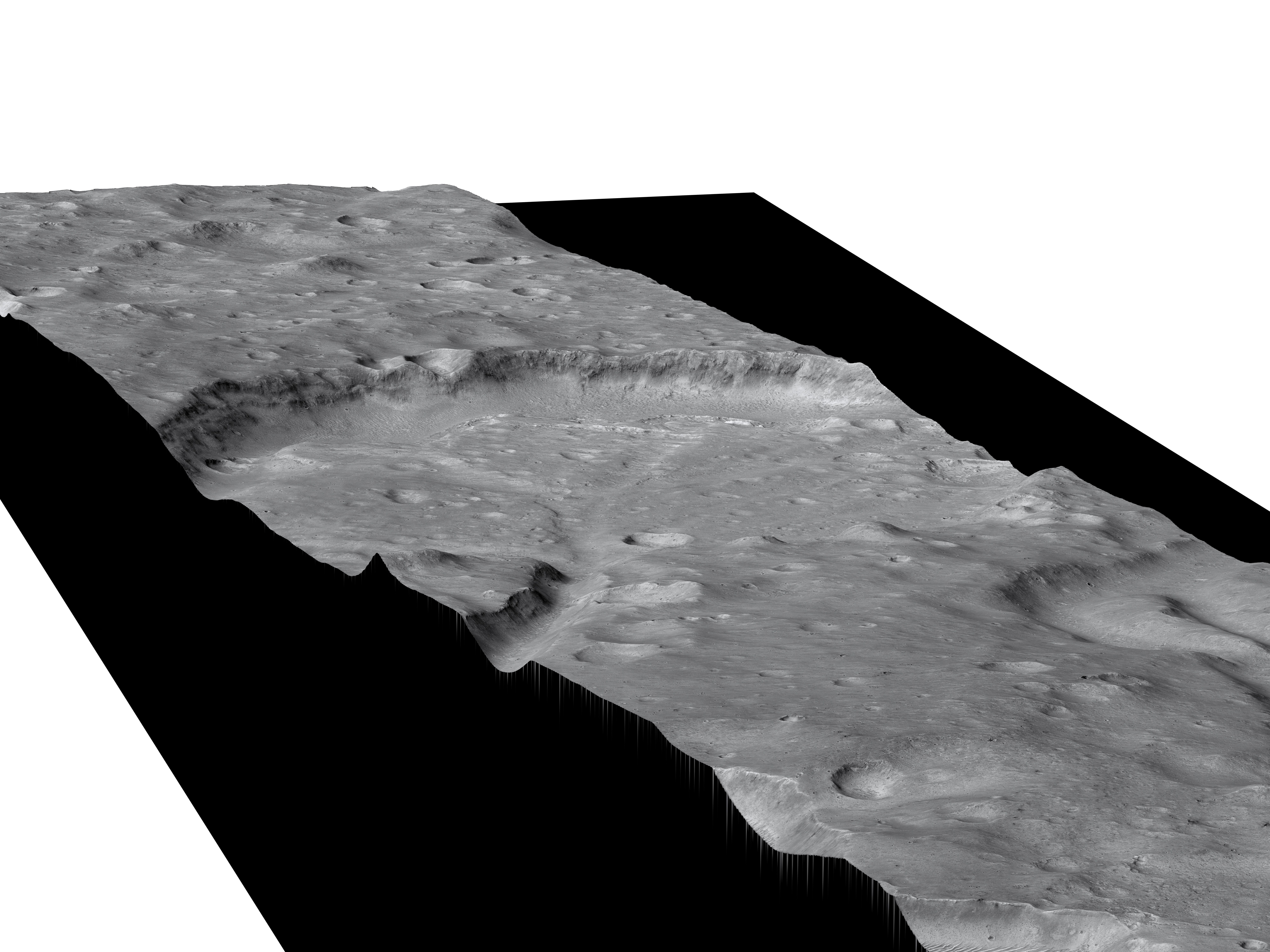 MARS VR - Crater Filled By Deltaic Deposits 3D model_2
