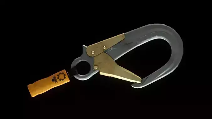 carabiner hook with orange handle