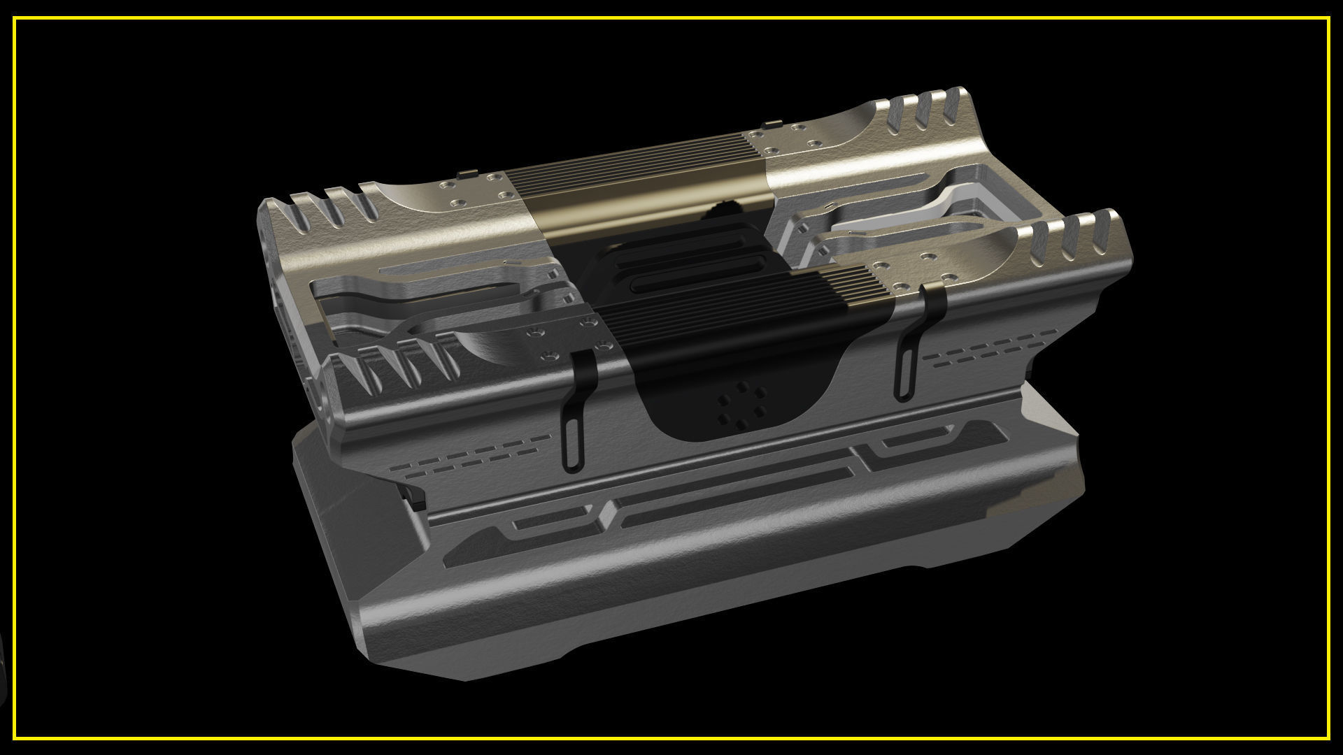 6 SciFi Crates 3D model_6