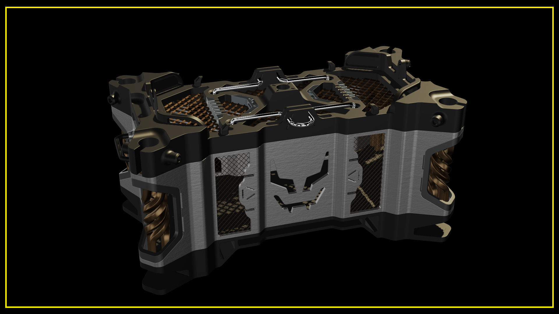 6 SciFi Crates 3D model_3