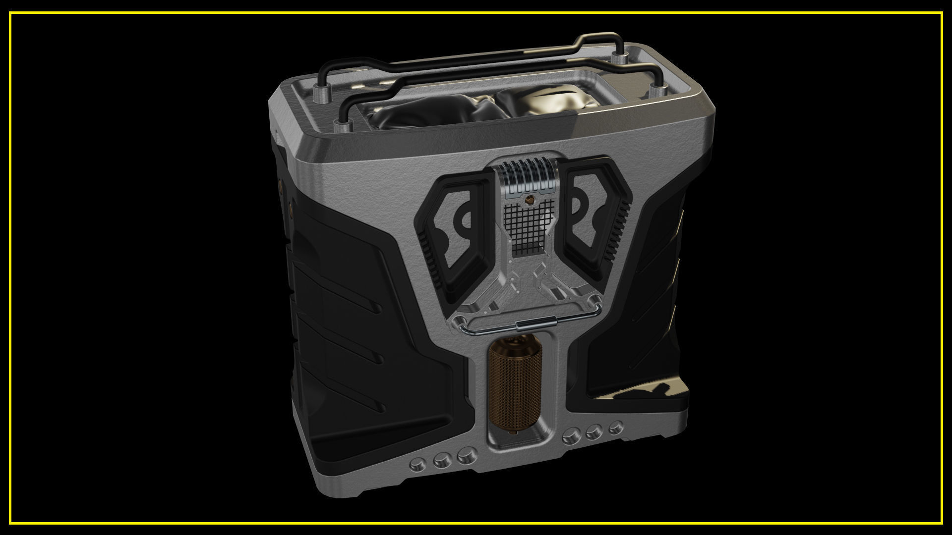 6 SciFi Crates 3D model_4