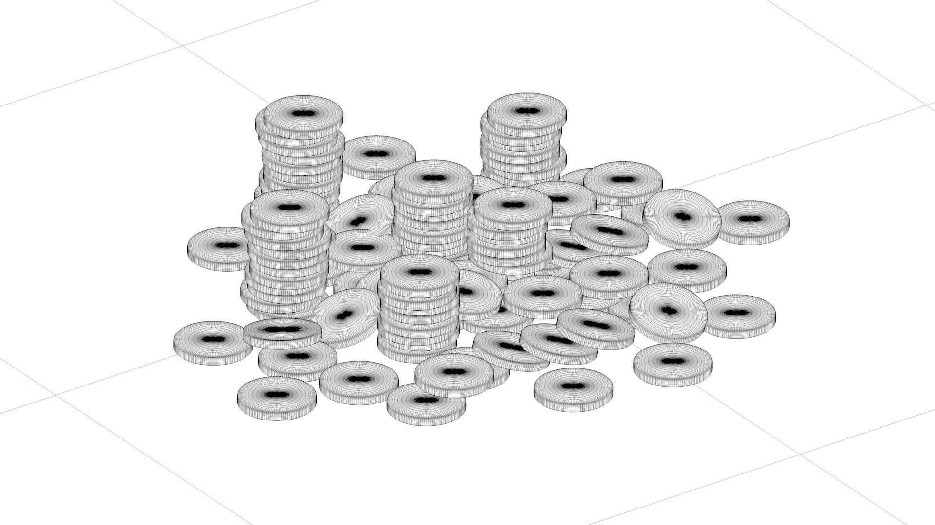 3D model chips gold VR / AR / low-poly | CGTrader
