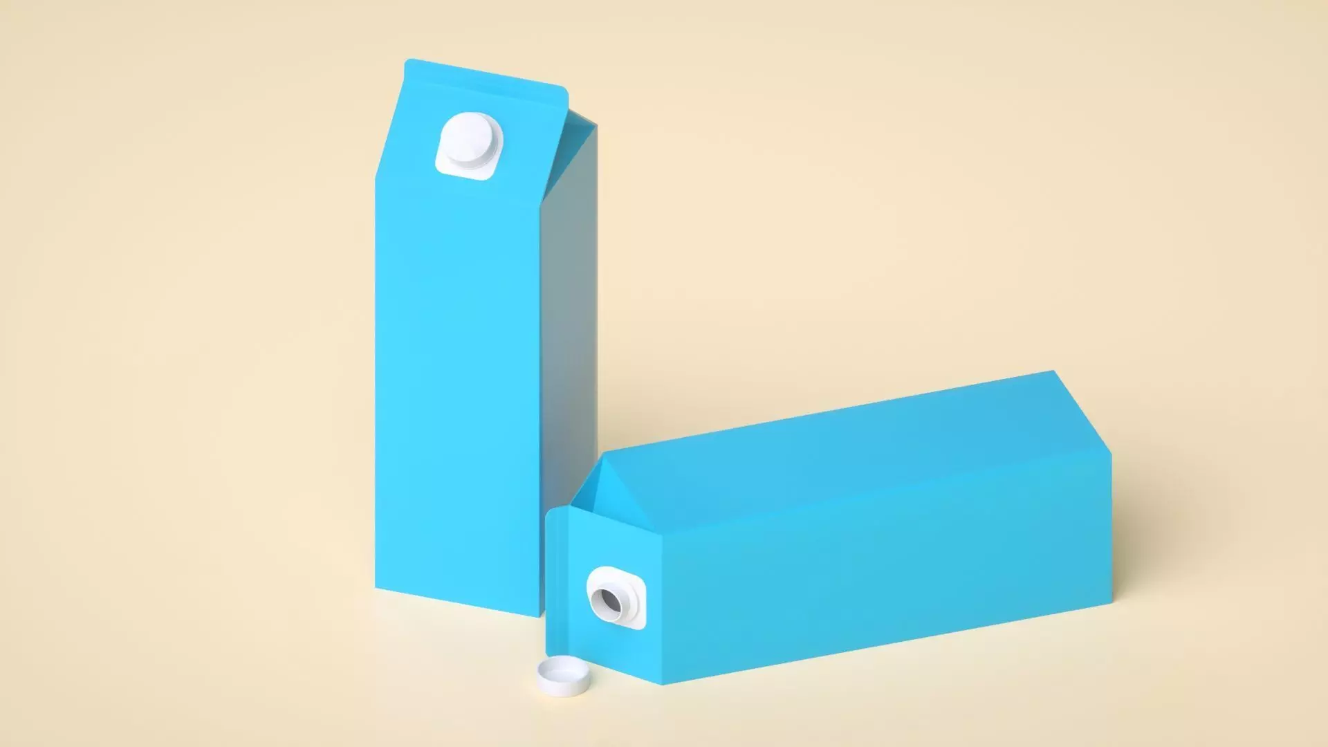 milk bottle Low-poly 3D model_0