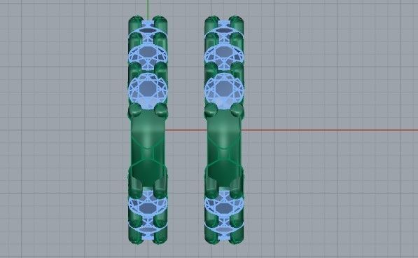 6-Stone Diamond Earring 2231 3D print model 3D print model_6