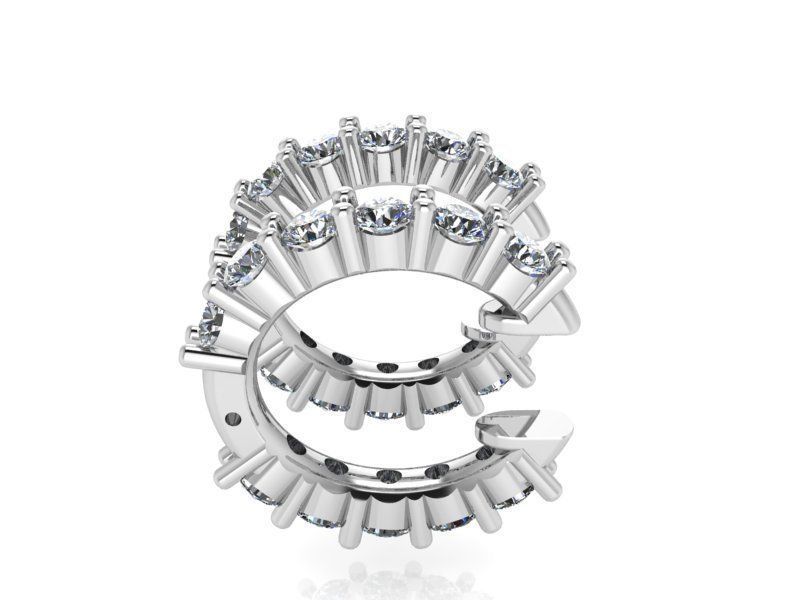 6-Stone Diamond Earring 2231 3D print model 3D print model_3