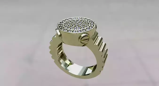 toothed ring with plateau 3D print model