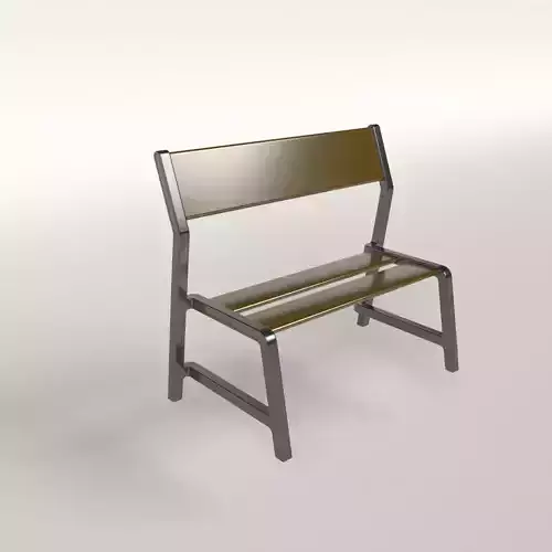 bench with metal frame