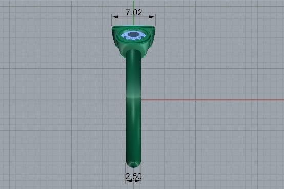 3-Stone Round diamond ring 2233 3D print model 3D print model_7