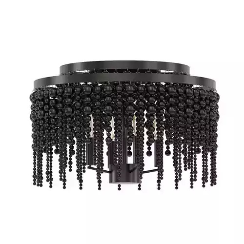 Poppy 3 beaded ceiling light fixture