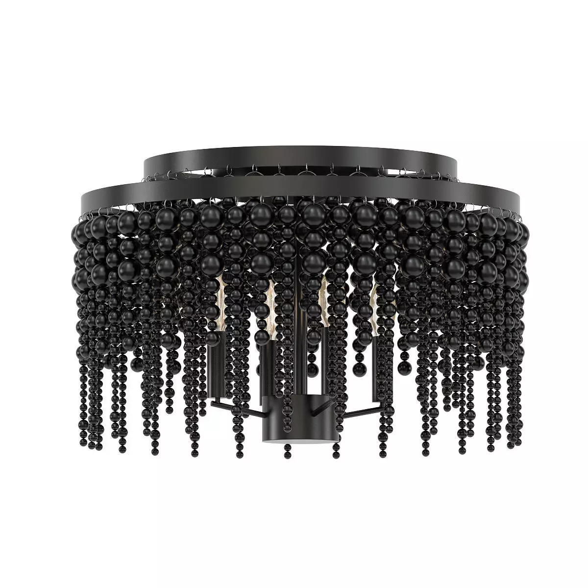 Poppy 3 beaded ceiling light fixture 3D model_0