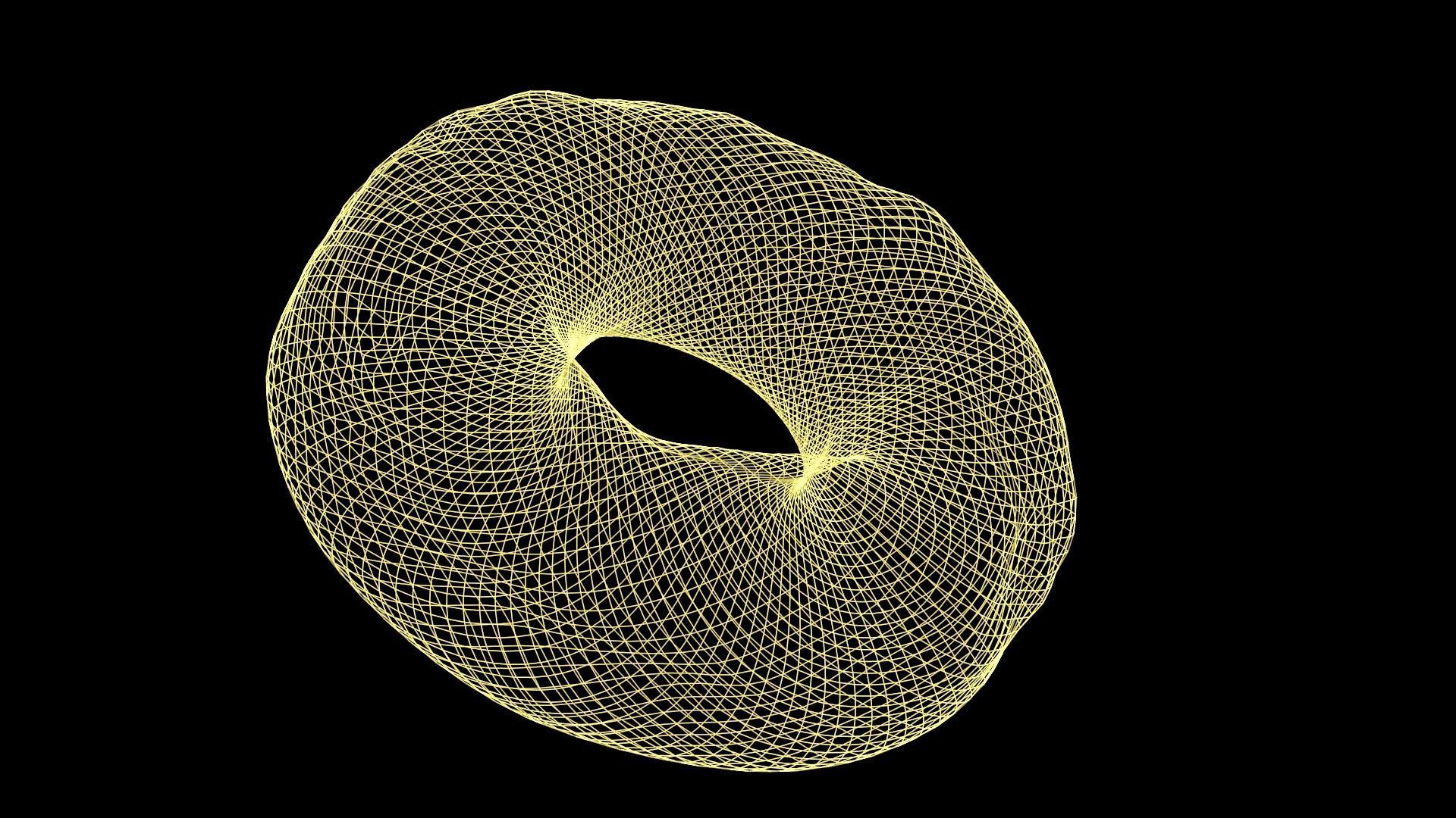 Yellow Donut Low-poly 3D model_13