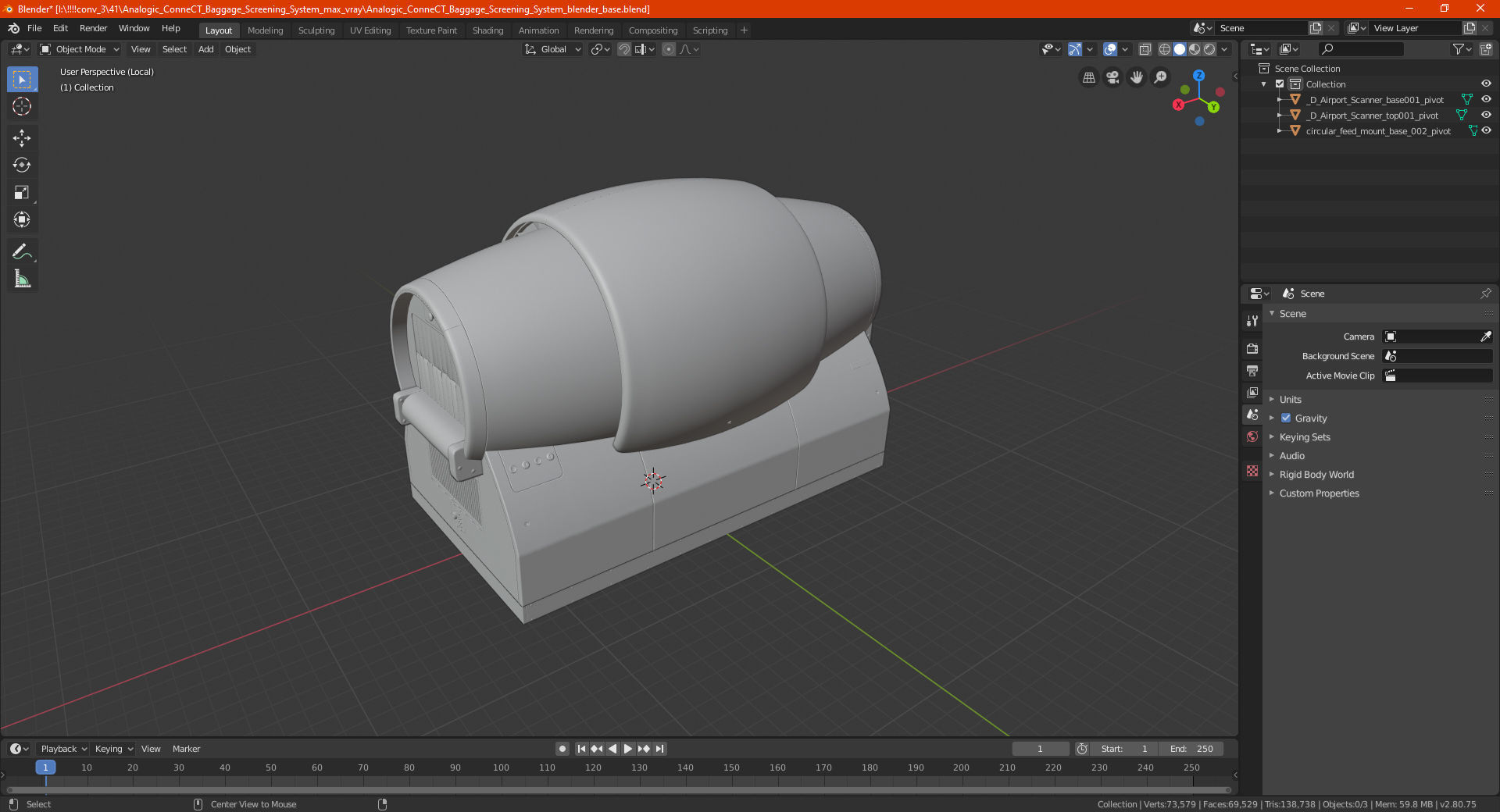 Analogic ConneCT Baggage Screening System 3D model_33