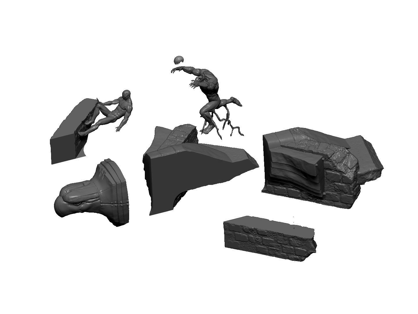SPIDER MAN and VENOM DIORAMA 3D PRINTABLE STL 3D print model_18